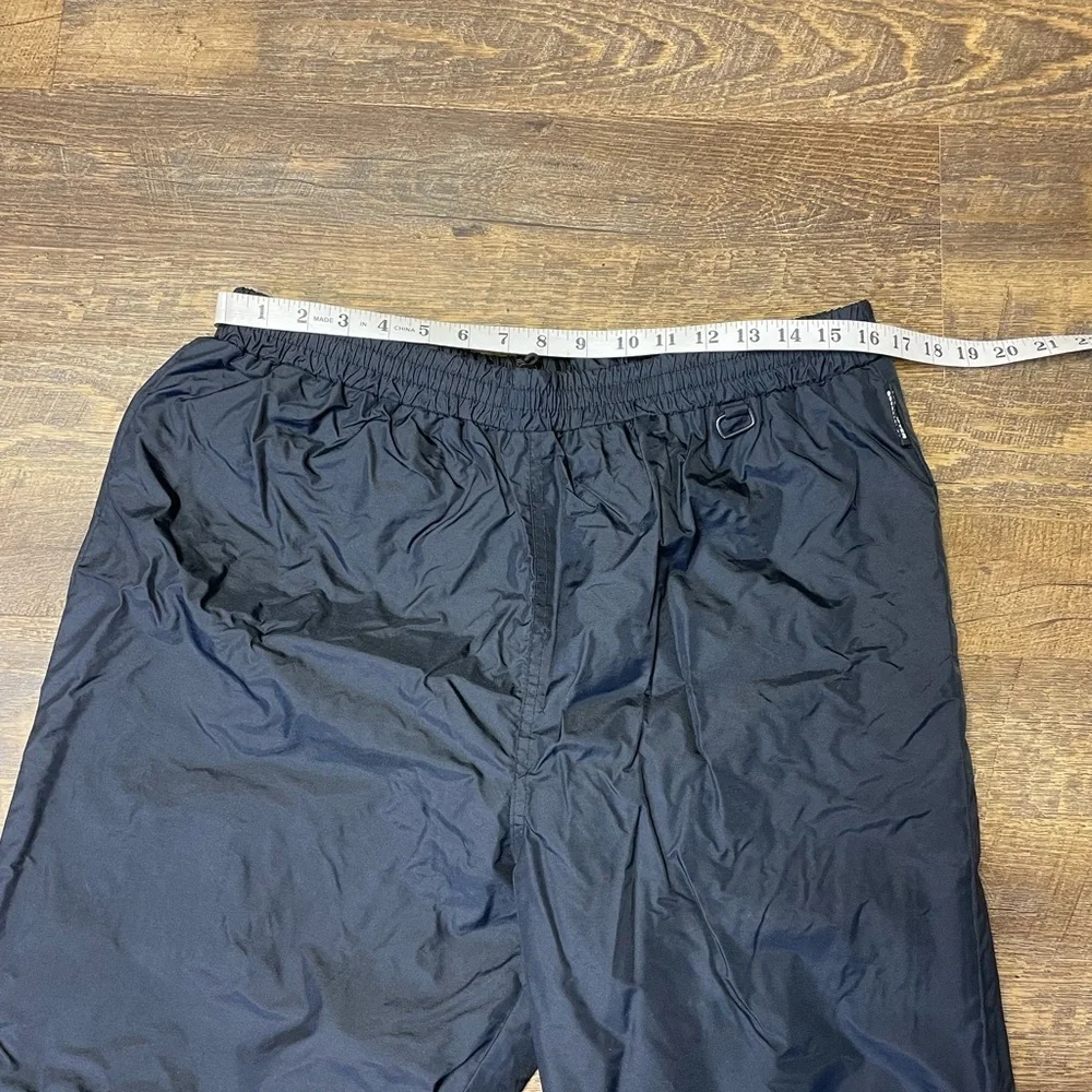 Obermeyer Cannon Rain Pants Mens XL Elastic Waist Ski Black Nylon Unlined